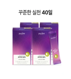 뮤신 글로우 Glow 4box 40포 뮤신 피쉬 콜라겐&#44; 200g&#44; 4개
