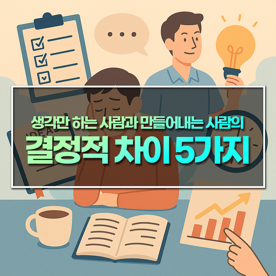 생각만 하는 사람과 만들어내는 사람의 결정적 차이 5가지