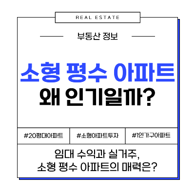 소형 평수 아파트, 왜 인기일까요? 실거주와 투자 모두 잡는 방법!
