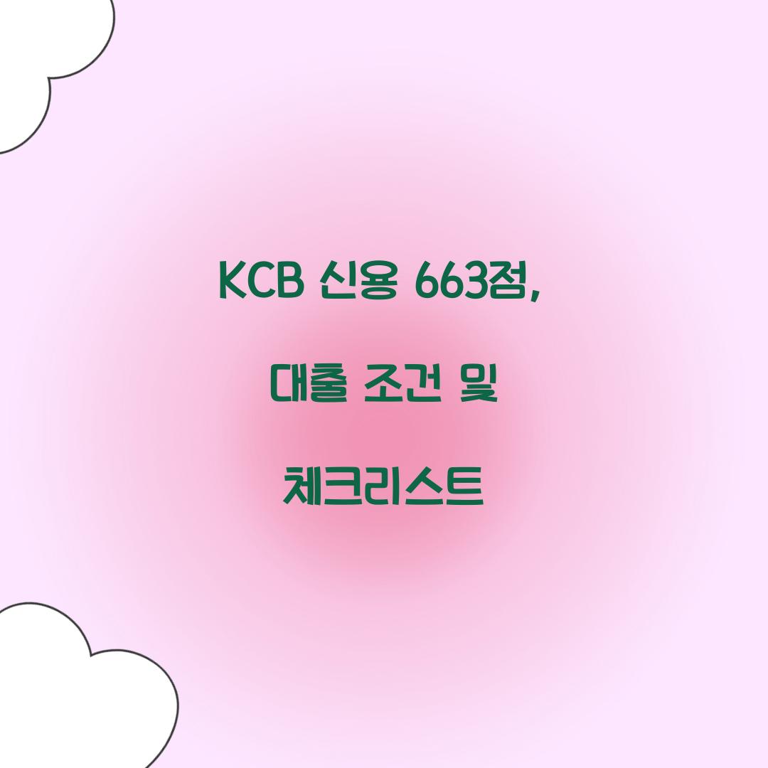 KCB 신용 663점