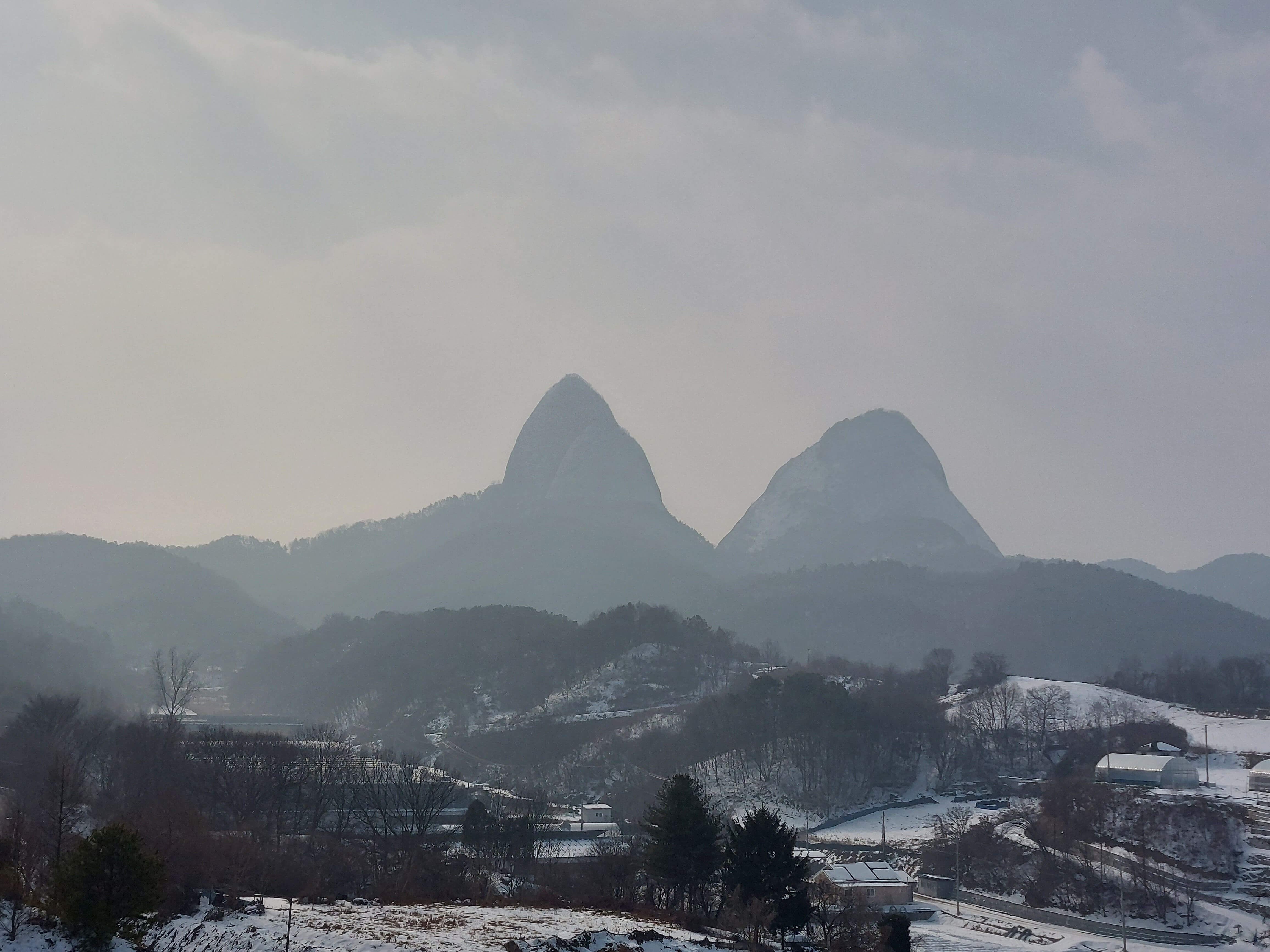 마이산 전경-겨울