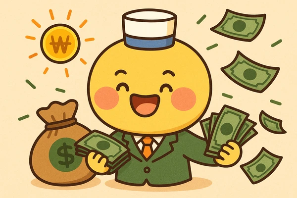 부가세 환급금 받는 계산기 캐릭터