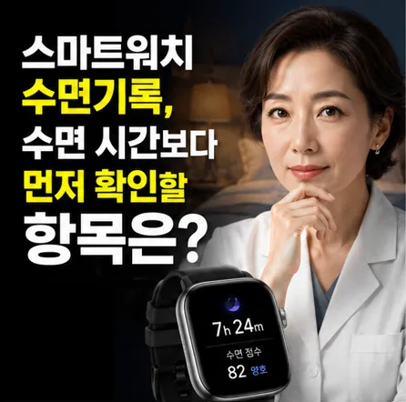 스마트워치 수면기록 , 수면시간 보다 먼저 확인할 항목은?