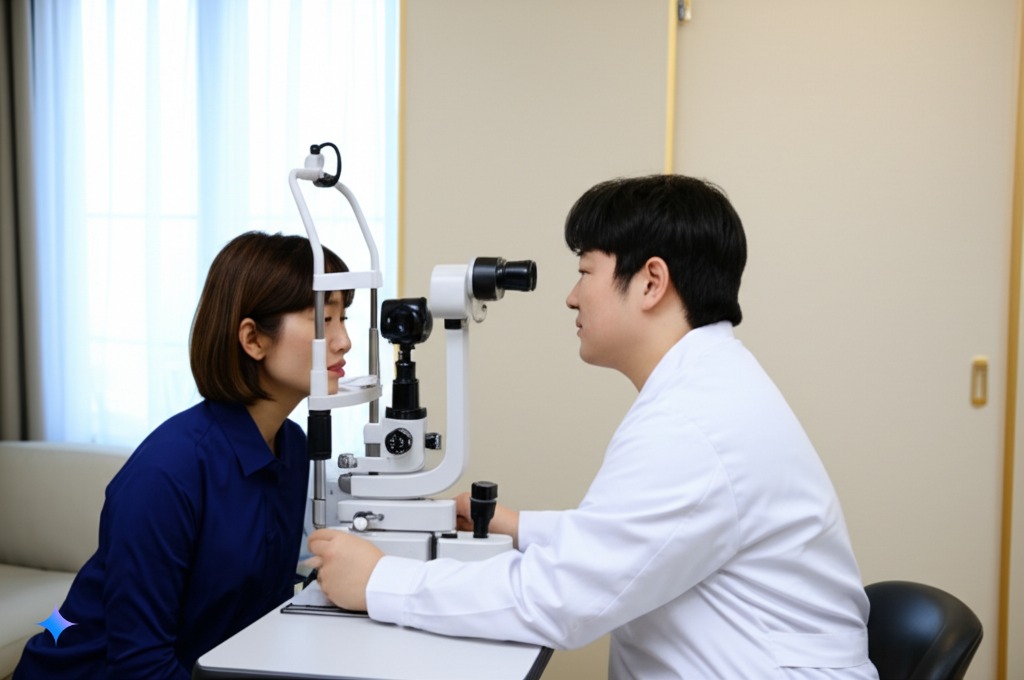 안과 진료 받는 환자 모습