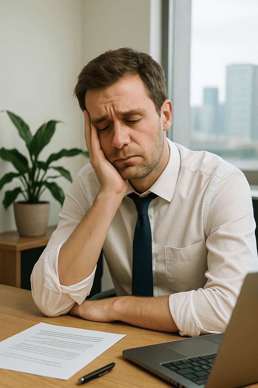 만성피로에 지친 현대인의 이미지