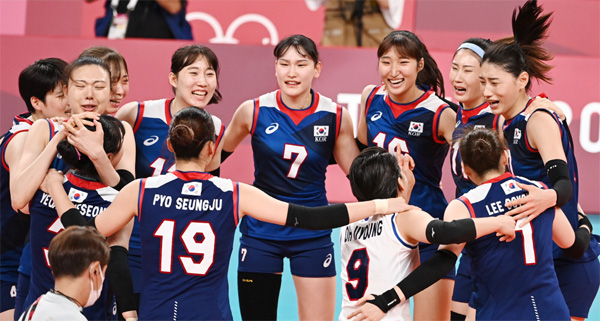도쿄올림픽 여자배구 4강 진출