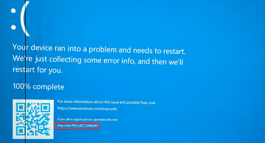 윈도우 PFN_LIST_CORRUPT 오류 해결방법: 완벽 가이드