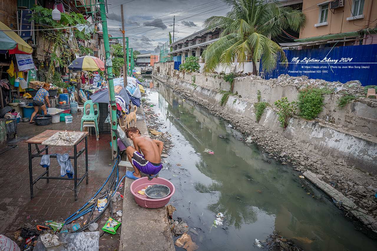 필리핀 세부 필리피노 사람들 거리 골목 시장