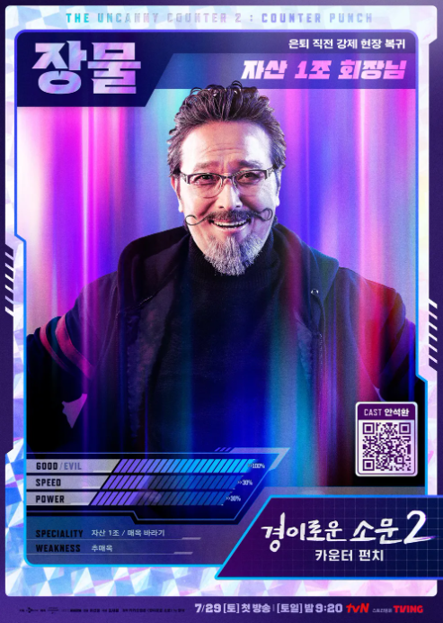 카운터 최장물 캐릭터 포스터 (안석환)