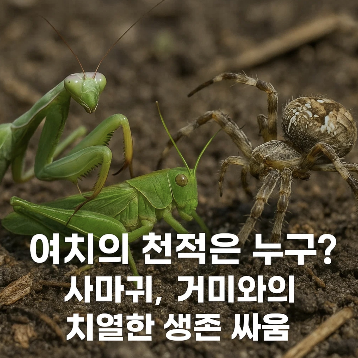 여치의 천적은 누구? 사마귀, 거미와의 치열한 생존 싸움