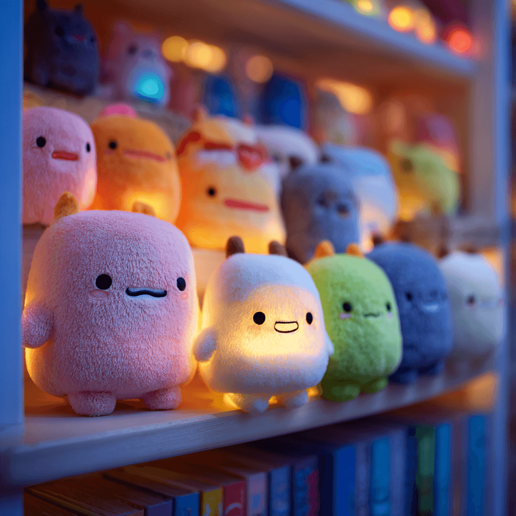 여러가지-색의-귀여운-인형들이-진열되어-있는-이미지
