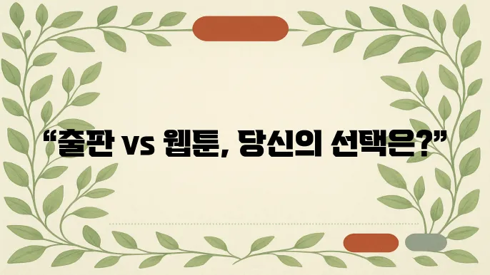 출판 일러스트와 웹툰 작가의 차이
