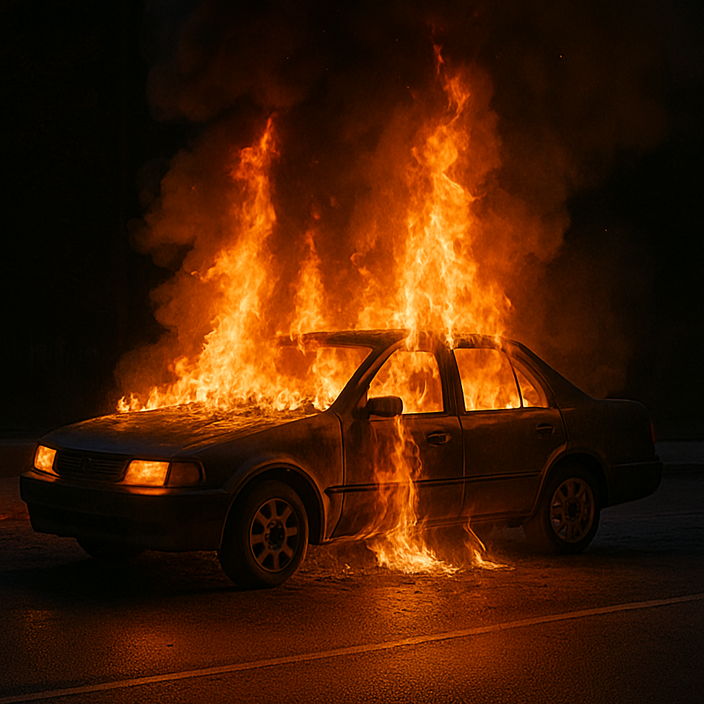 불타는 자동차
