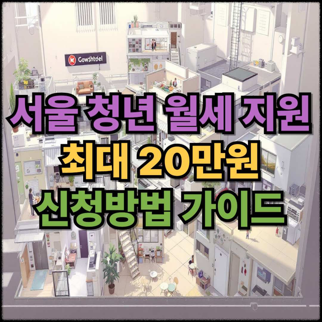 서울 청년 월세 지원, 최대 20만 원까지! 신청 방법과 조건 총정리