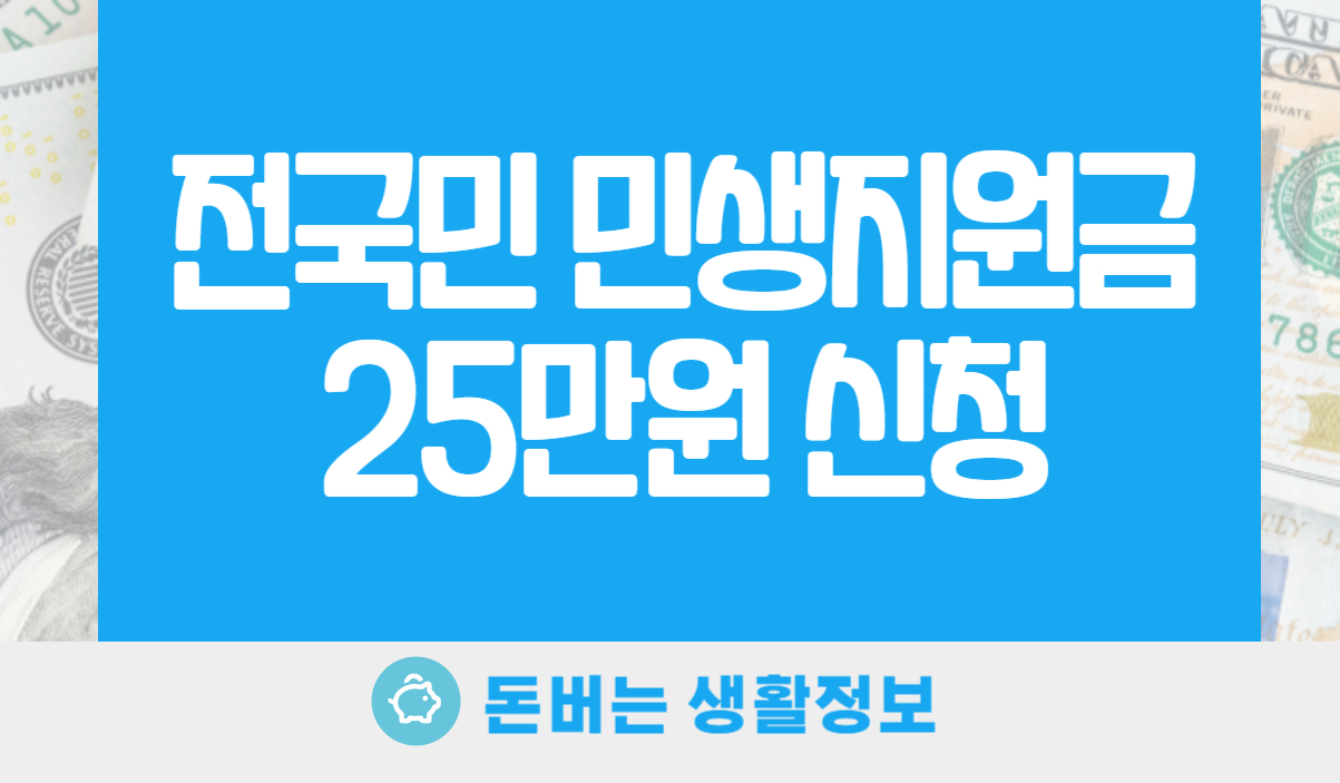 전국민 민생지원금 25만원 신청