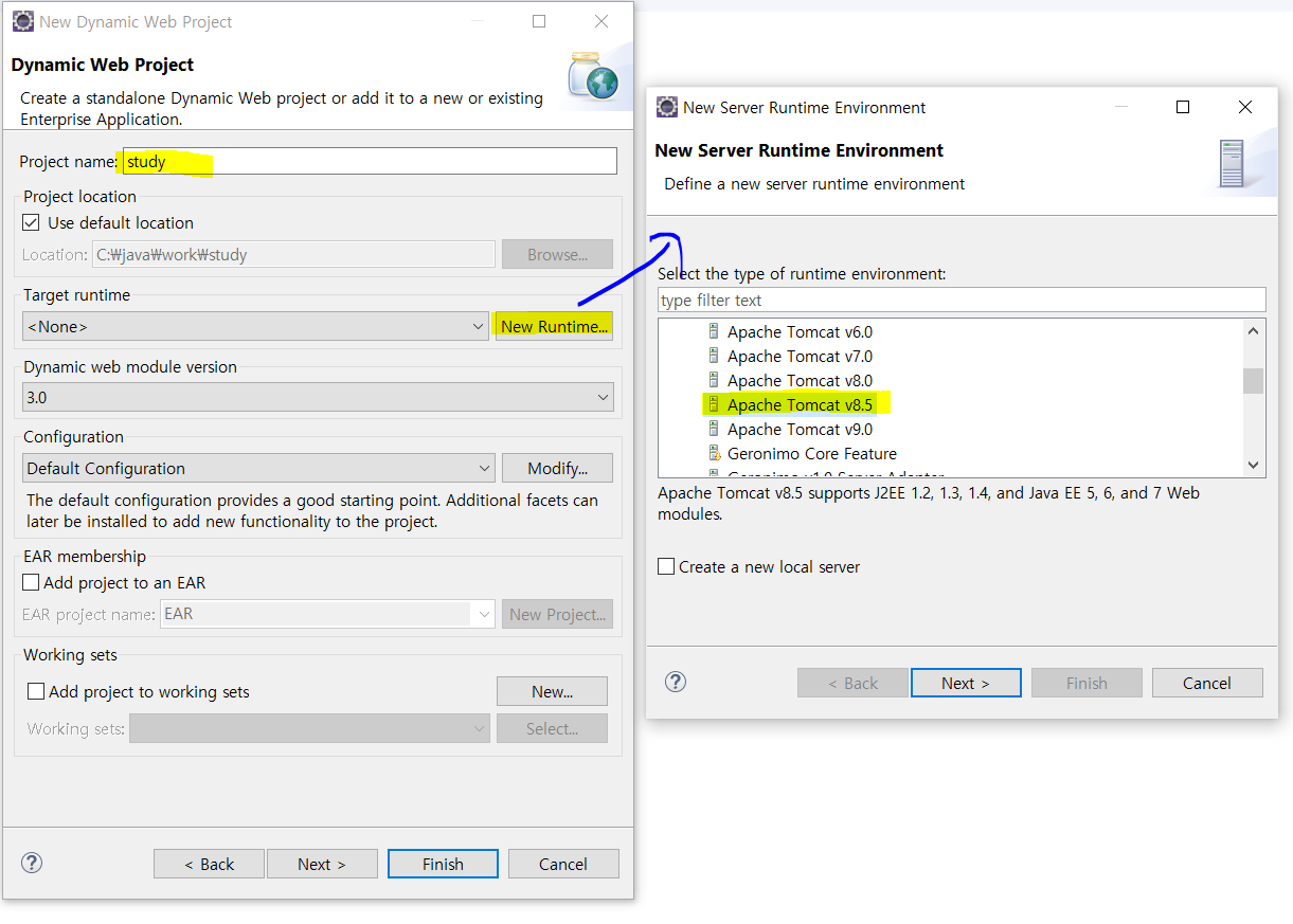 빈 공간에 우클릭 -> new