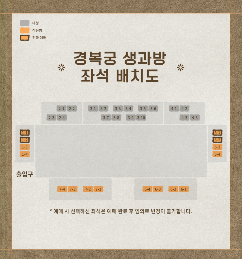 경복궁 생과방 체험