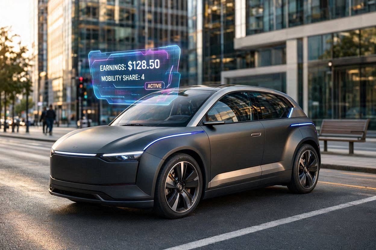 Robotaxi that generates revenue in parking lots