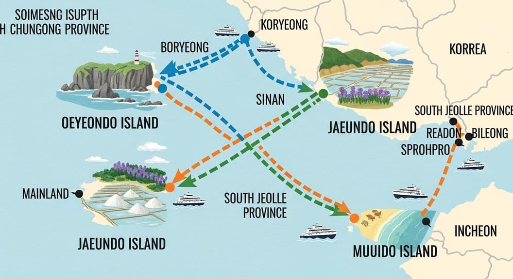 비행기 없이 즐기는 국내 섬 여행 루트 &minus; 바다 건너 가까운 낙원 5선
