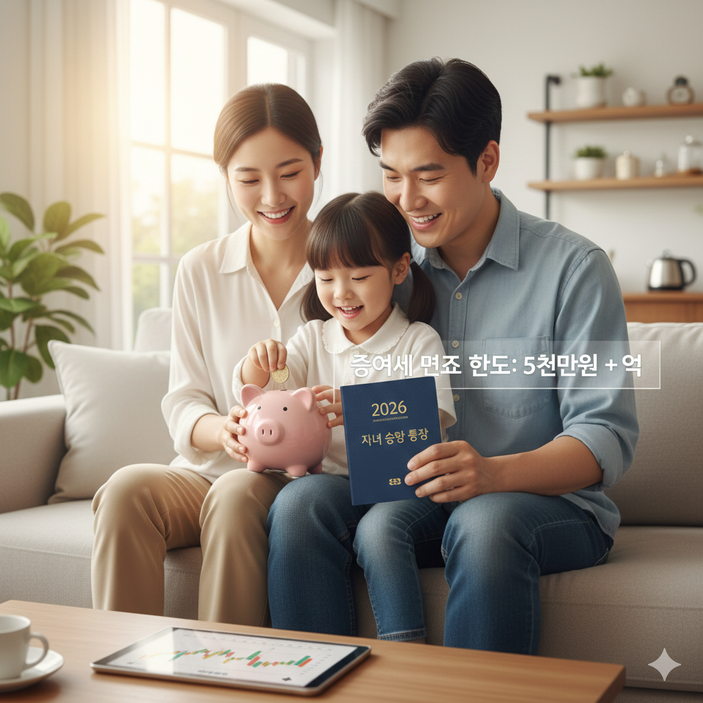 2026 자녀에게 증여세없이 목돈 물려주는 부부의 모습