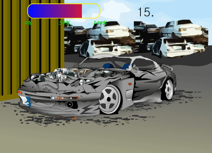 마우스를-연타하여-자동차를-부수는-장면