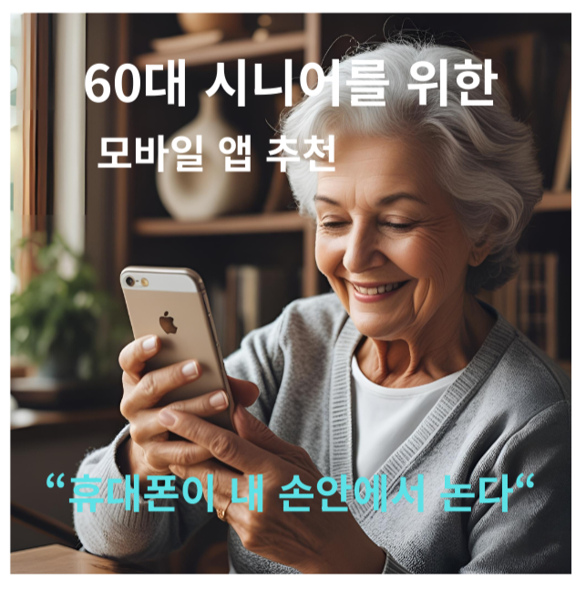 60대 시니어 모바일 앱 추천, 휴대폰 내 손안에서 논다.