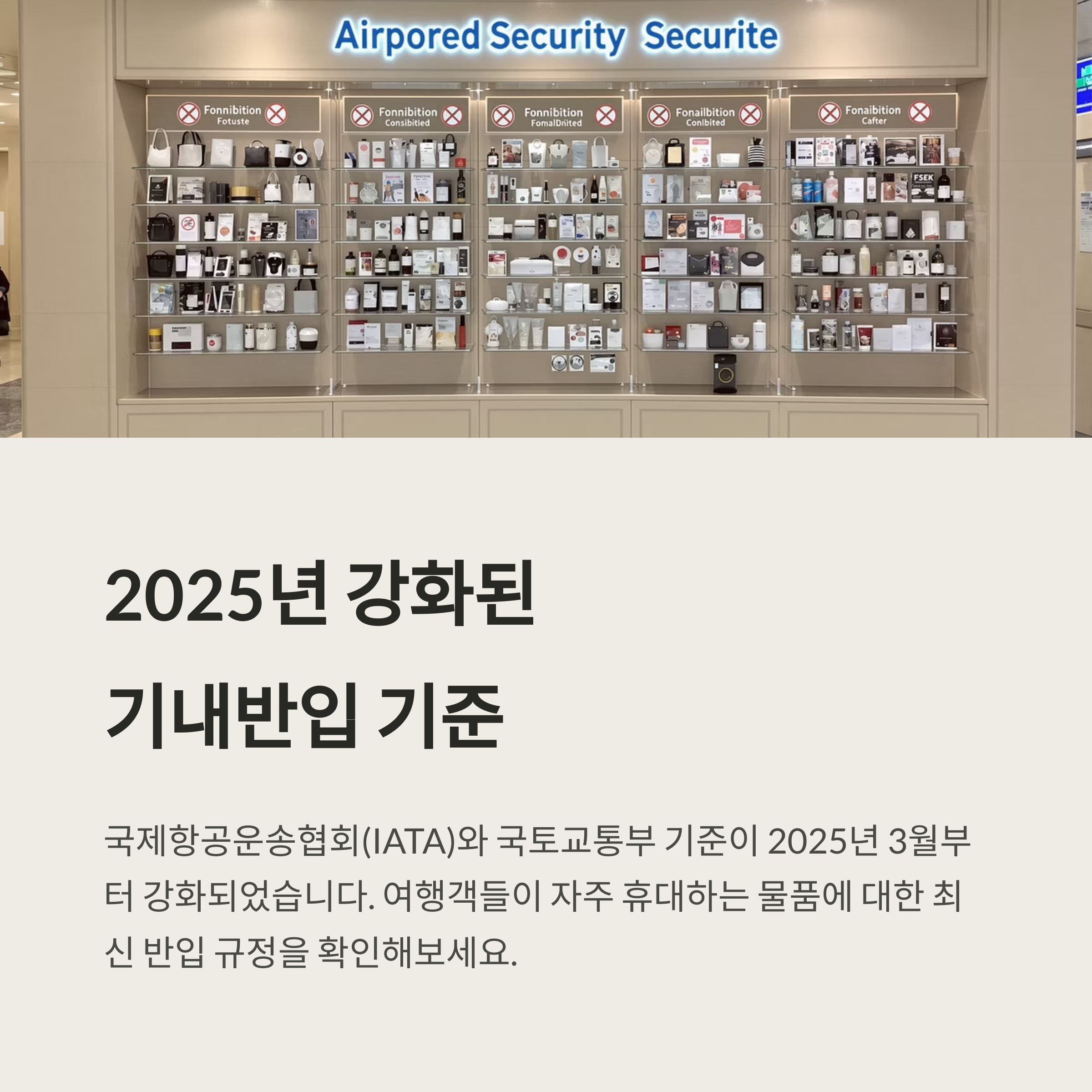 최신 기내반입금지 품목 총정리