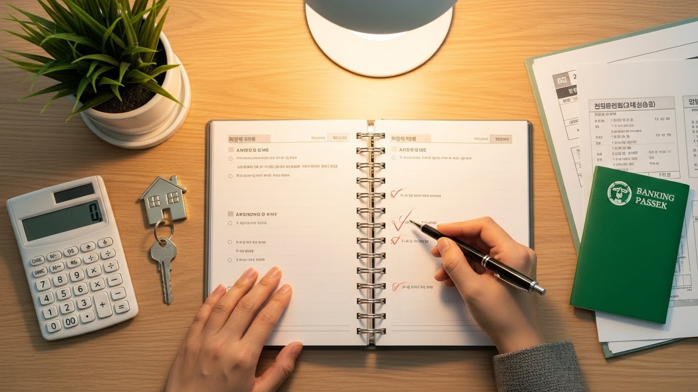 정부 지원 대출과 세제 혜택을 조합하여 내 집 마련 체크리스트를 실행하는 과정