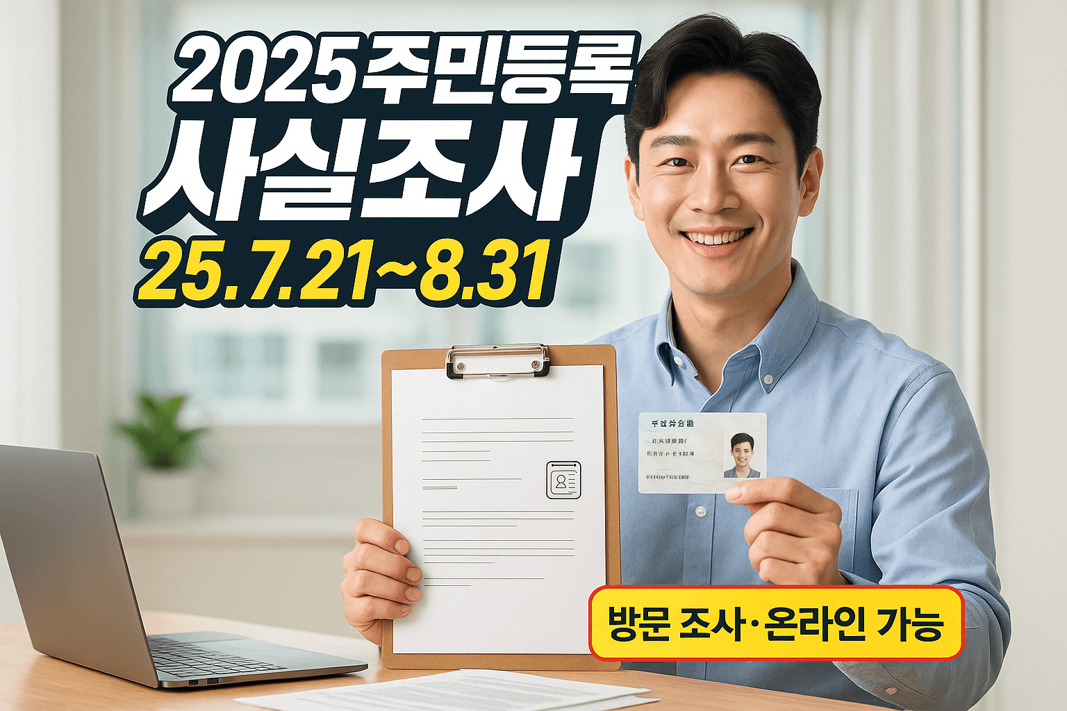 2025 주민등록 사실조사 비대면으로 쉽게 참여하는 방법