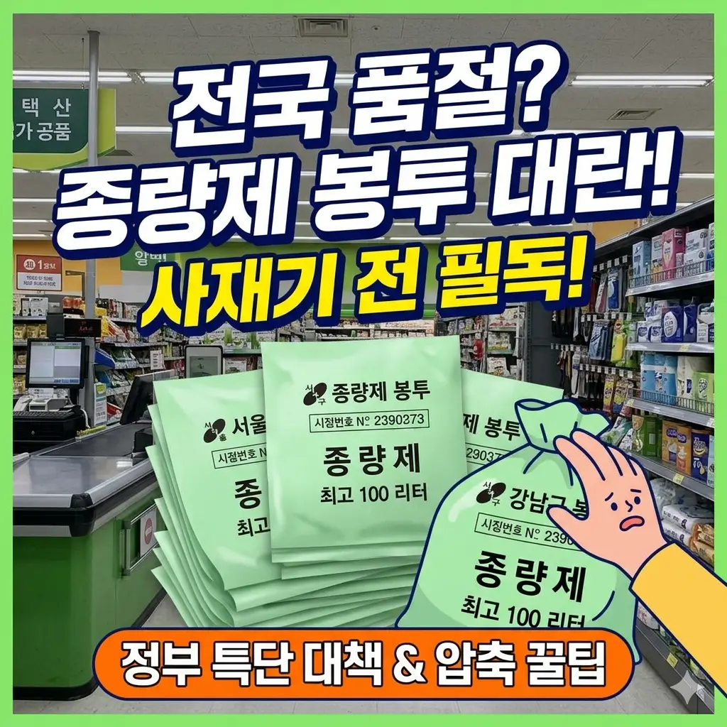 종량제 봉투 품절 사태
