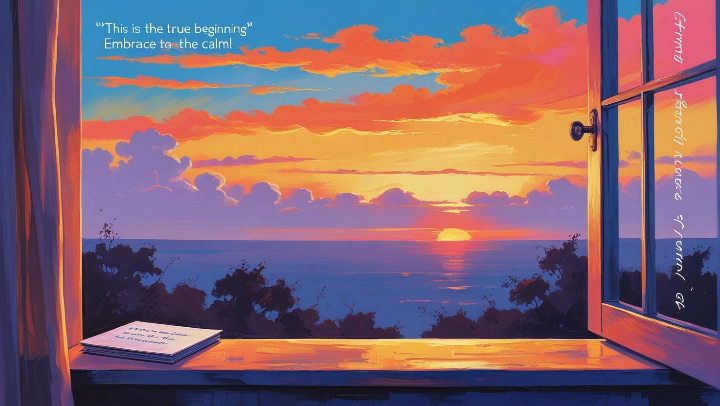 수능을 향해 나아가는 긍정적인 메시지를 담은 이미지