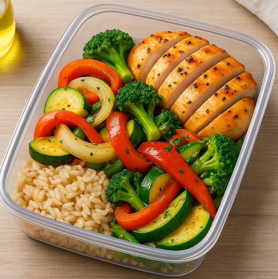 닭가슴살 야채 볶음 도시락