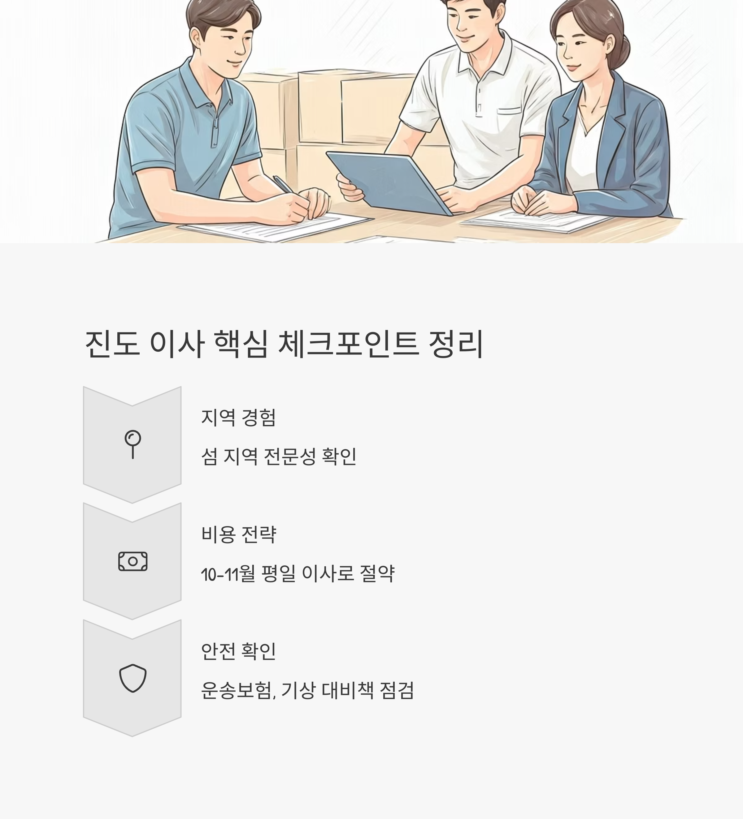 진도 이삿짐센터 체크포인트