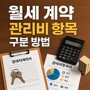 월세 계약 관리비 항목 구분 가이드