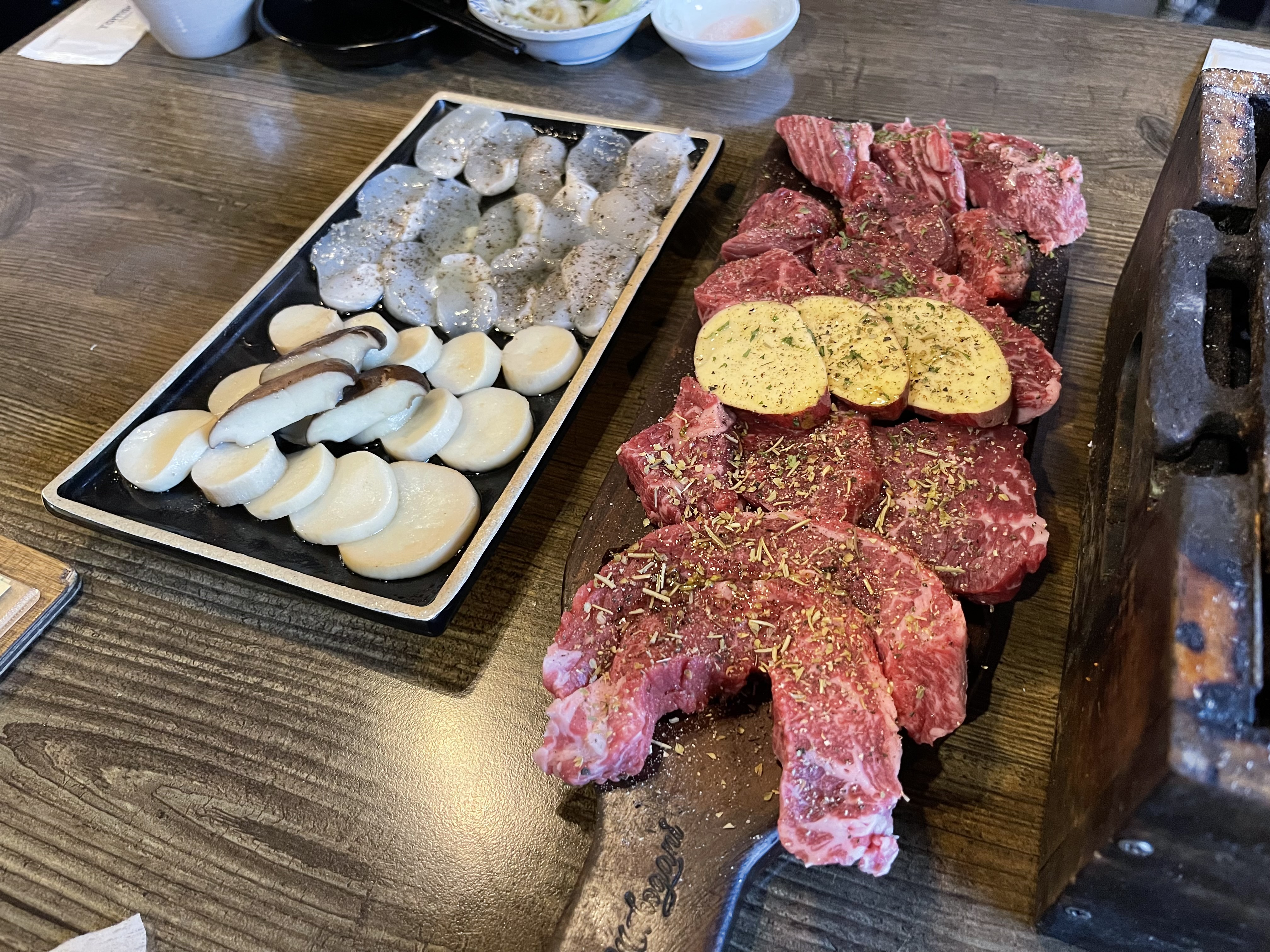 태우마 소고기 삼합