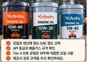 아무 디젤 엔진오일이나 넣으면 될까?