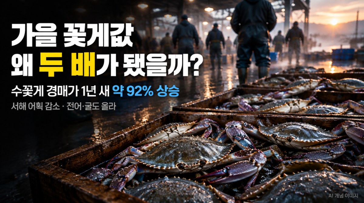 가을 꽃게 가격 상승을 표현한 대표 이미지 (AI 생성 이미지)