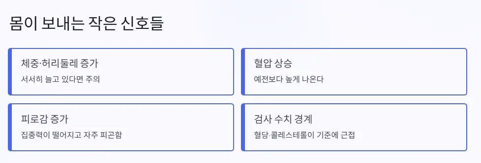 몸이 보내는 작은 신호