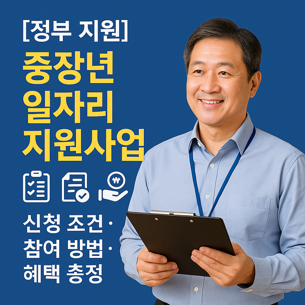 [정부 지원] 중장년 일자리 지원사업 ｜ 신청 조건&middot;참여 방법&middot;혜택 총정리