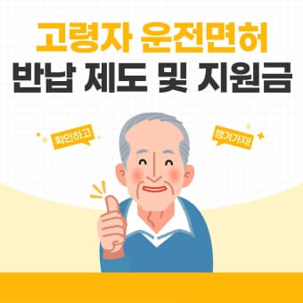 운전면허 반납 지원금