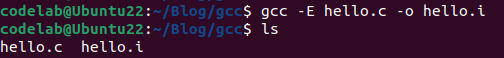 gcc -E