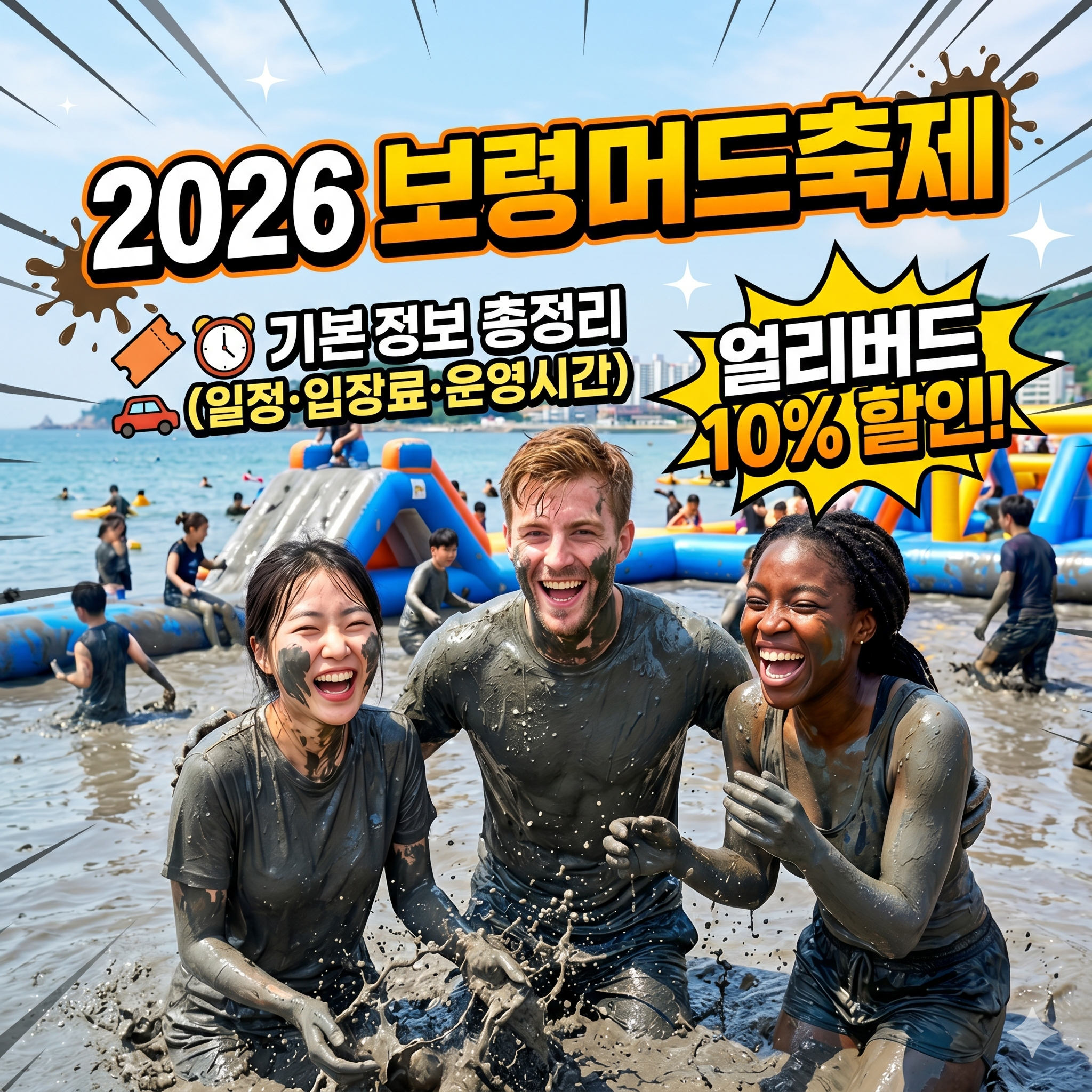 보령머드축제 기본정보 총정리: 일정, 운영시간 및 얼리버드 티켓 할인 예매 팁