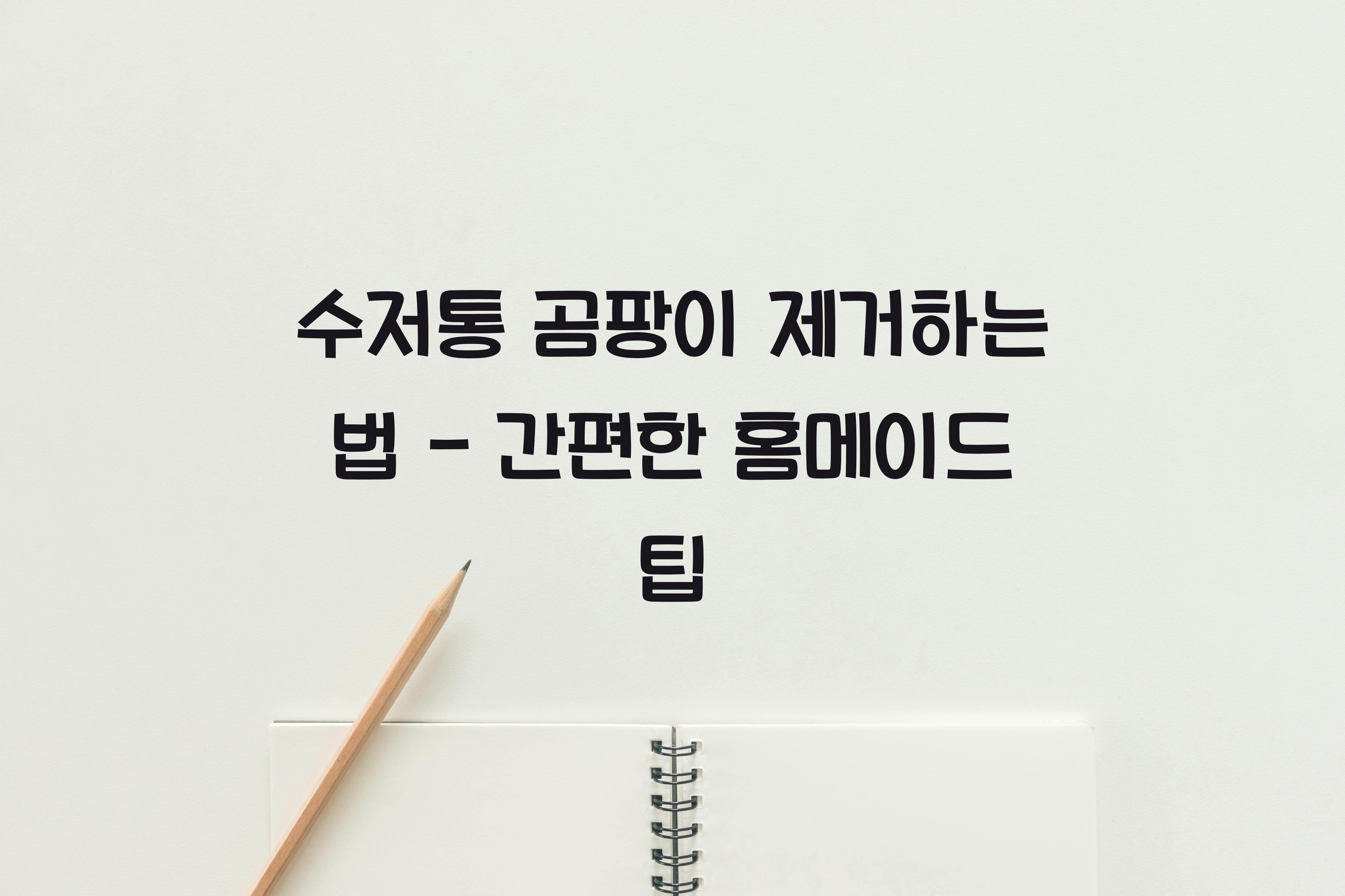 수저통 곰팡이 제거하는 법