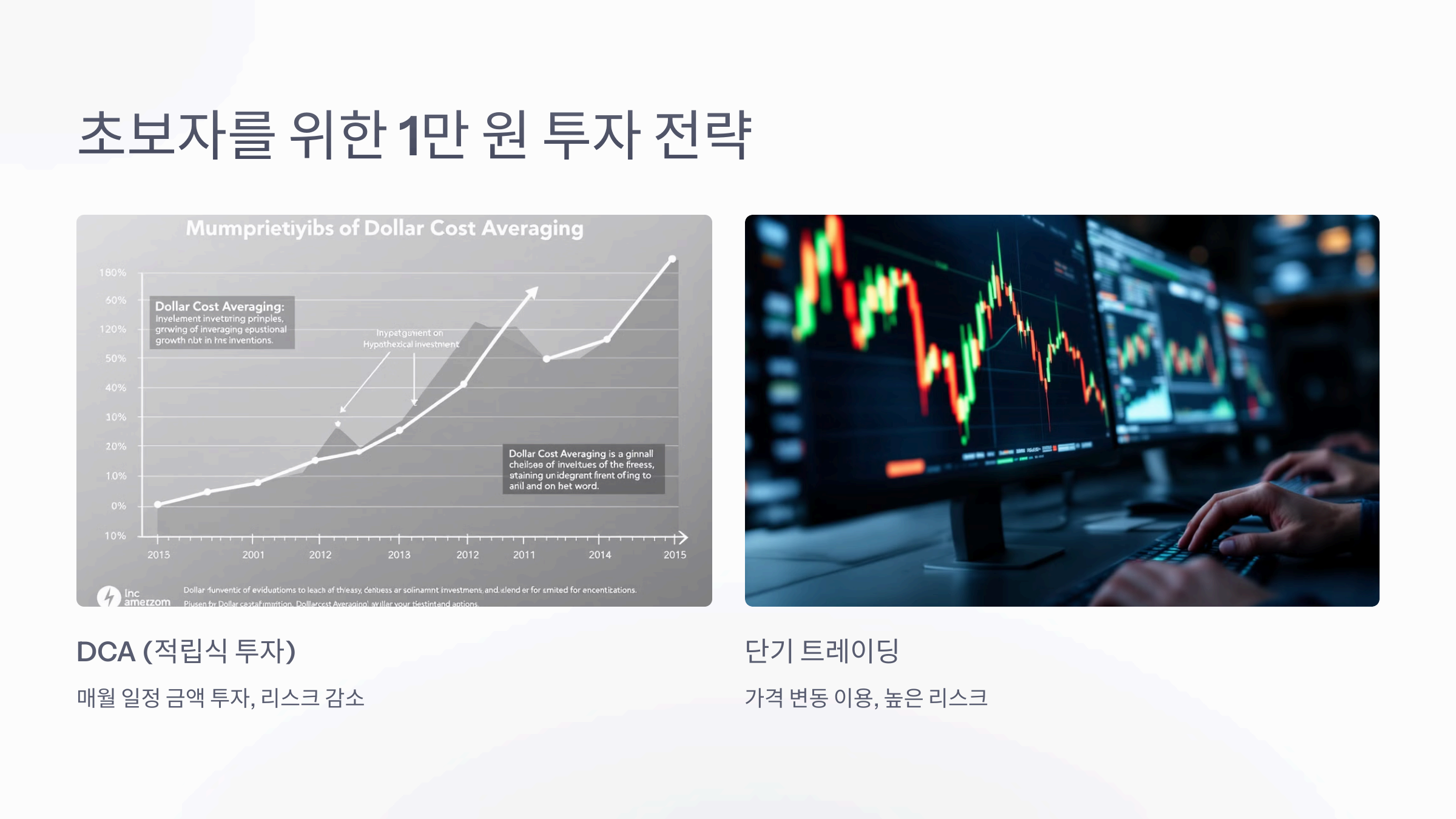 초보자를 위한 1만 원 투자 전략 (DCA vs 단타 투자)