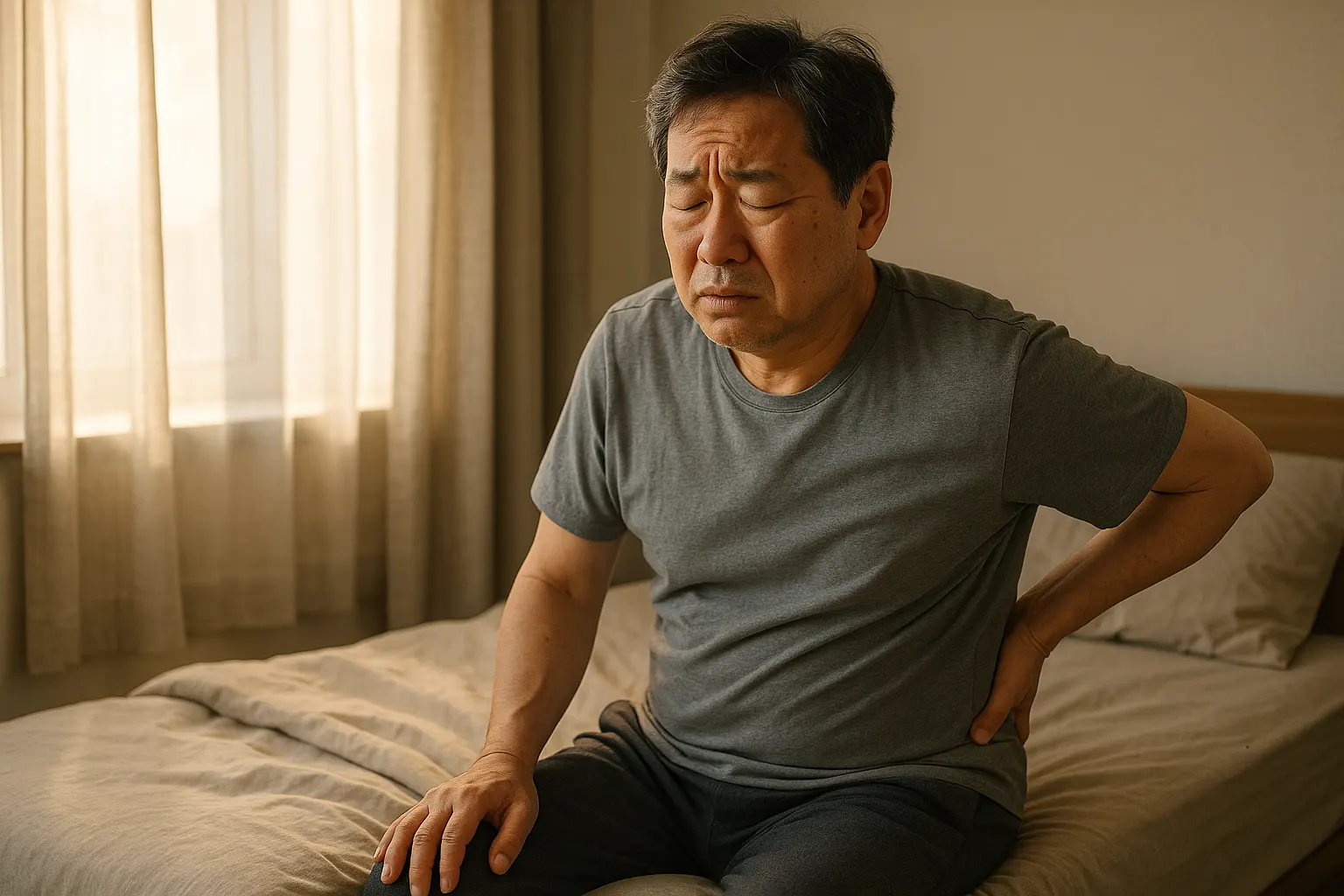 이유 없이 몸이 쑤시는 노년