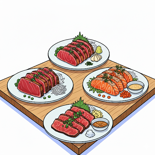 다양한 타다끼 요리