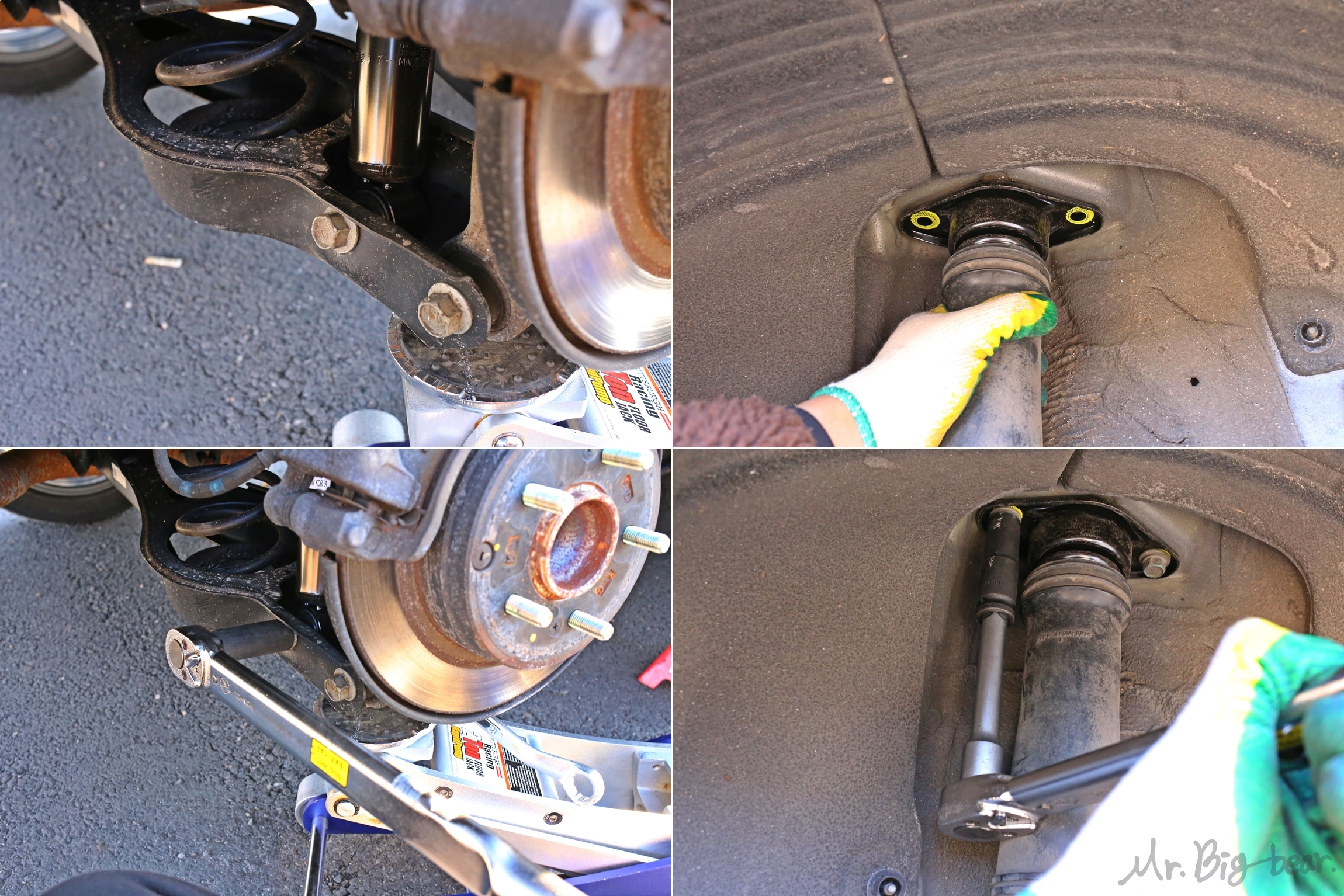 LF 쏘나타 리어 쇼크업소버 장착