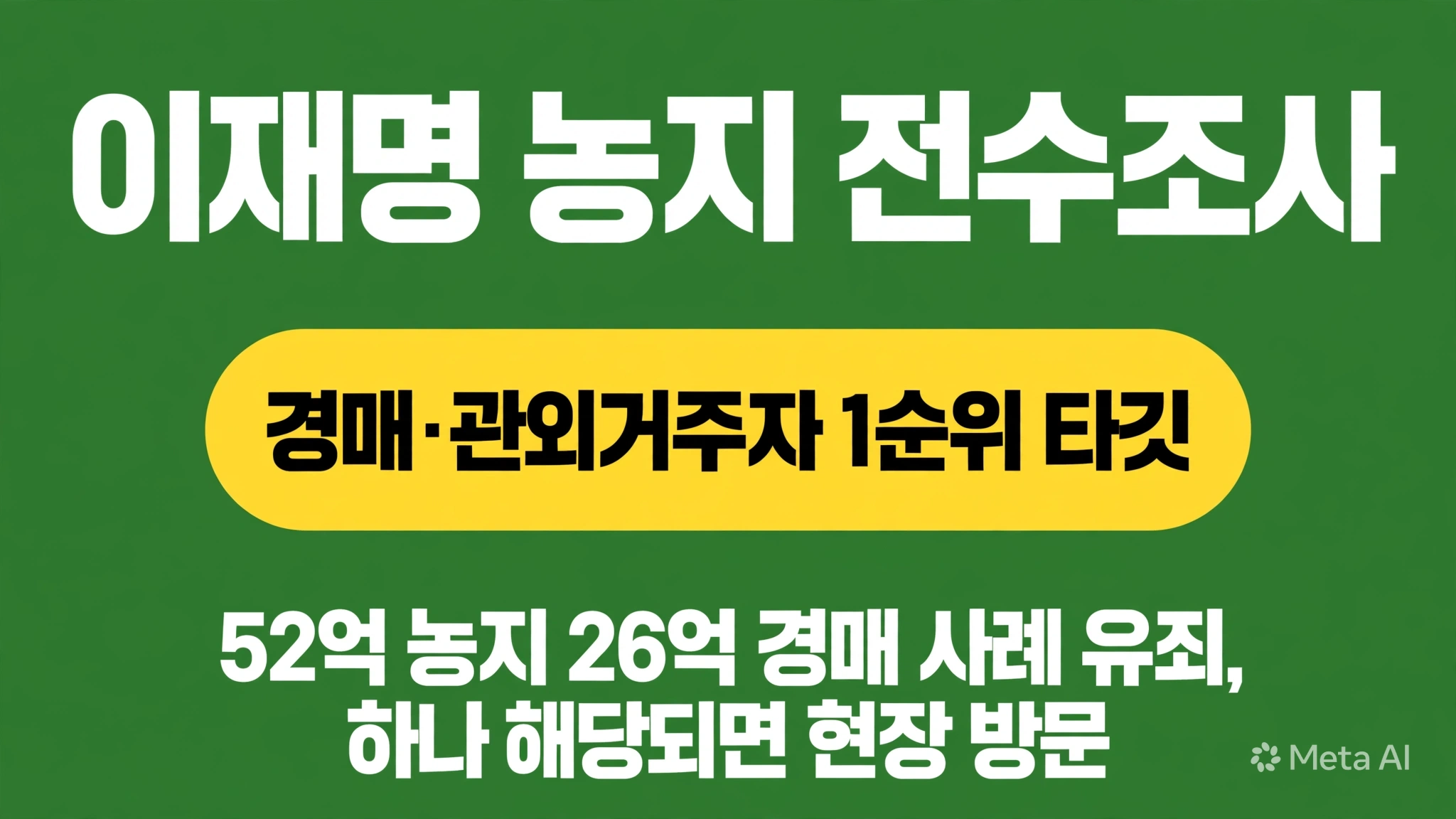 이재명 농지 전수조사