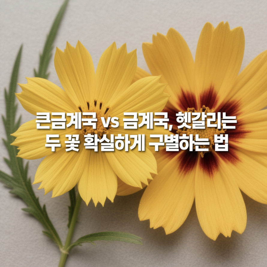 큰금계국 vs 금계국, 헷갈리는 두 꽃 확실하게 구별하는 법
