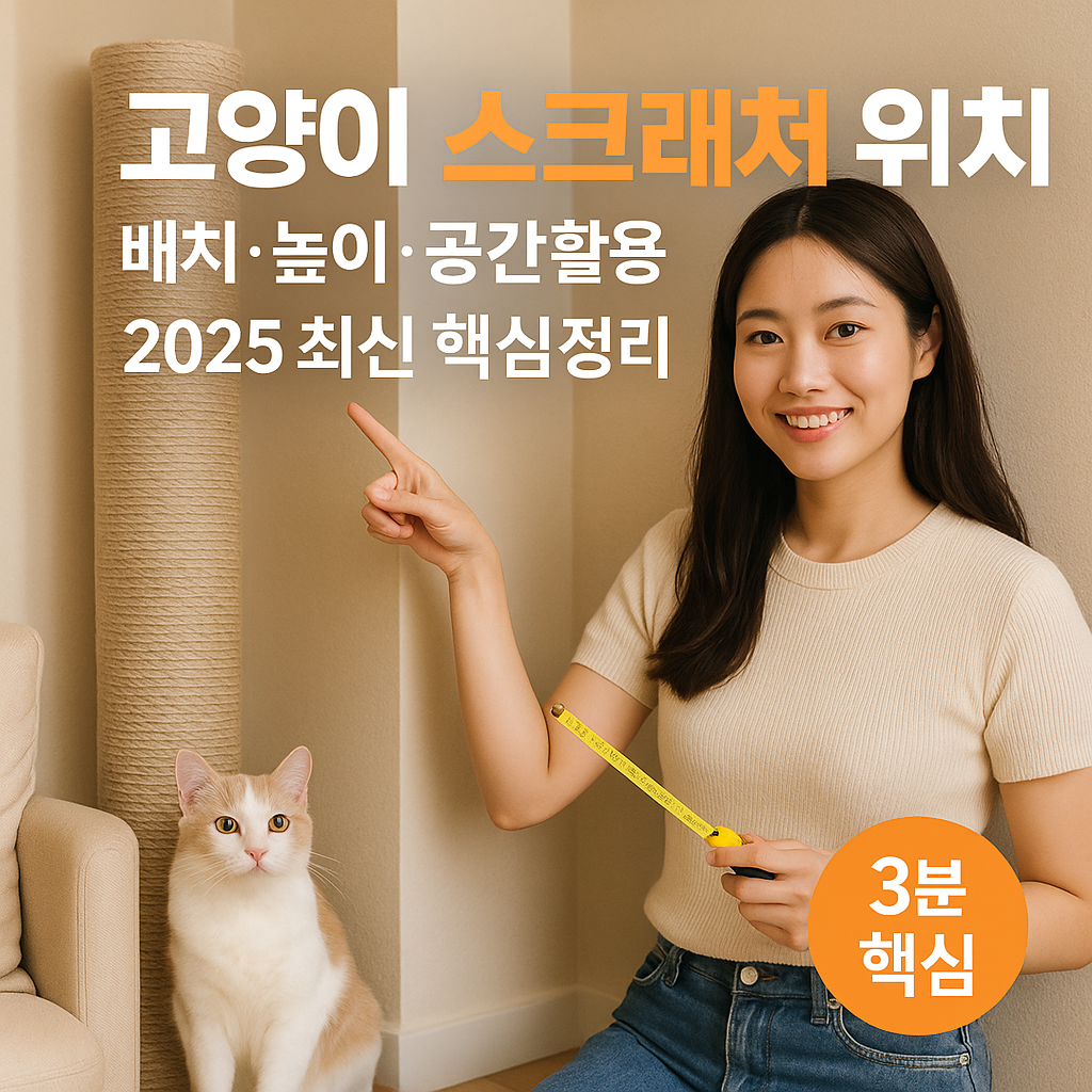 고양이 스크래쳐 위치 | 배치·높이·공간활용 2025 최신 핵심정리